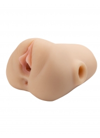 Телесный мастурбатор с вибрацией Double Pounder Vibrating Squeeze Stroker - Pipedream - в Иркутске купить с доставкой