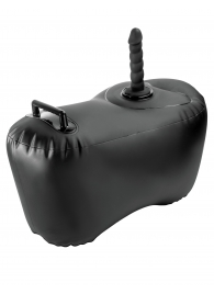 Черное надувное кресло с платформой для фиксации дилдо Body Dock Inflatable Love Seat - Pipedream - купить с доставкой в Иркутске