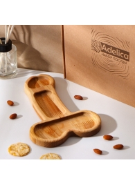 Деревянное блюдо для подачи в форме члена (25 х 16,5 х 1,7 см) - Сима-Ленд - купить с доставкой в Иркутске