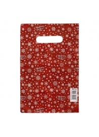 Красный подарочный новогодний пакет с вырубной ручкой (20х30 см) - Сима-Ленд - купить с доставкой в Иркутске