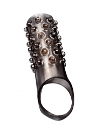 Дымчатая насадка на пенис с выпуклостями - 12 см. - Sex Expert - в Иркутске купить с доставкой