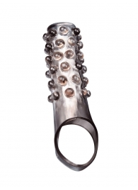 Дымчатая насадка на пенис с выпуклостями - 11 см. - Sex Expert - в Иркутске купить с доставкой