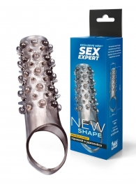 Дымчатая насадка на пенис с шипами и выпуклостями - 12 см. - Sex Expert - в Иркутске купить с доставкой