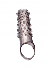 Дымчатая насадка на пенис с шипами и выпуклостями - 12 см. - Sex Expert - в Иркутске купить с доставкой