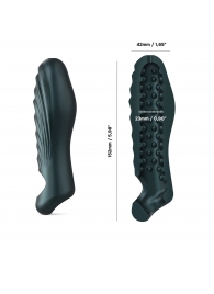 Серая силиконовая насадка на пенис с подхватом Manwan Ryzer - Manwan - в Иркутске купить с доставкой