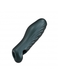 Серая силиконовая насадка на пенис с подхватом Manwan Ryzer - Manwan - в Иркутске купить с доставкой