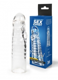 Прозрачная закрытая насадка на член - 15 см. - Sex Expert - в Иркутске купить с доставкой