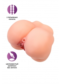 Реалистичный мастурбатор в форме попки с 2 любовными входами - No Name - в Иркутске купить с доставкой