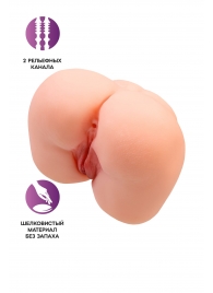 Реалистичный мастурбатор-попка с 2 любовными входами - No Name - в Иркутске купить с доставкой