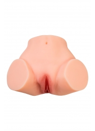 Телесный реалистичный мастурбатор-полуторс с 2 любовными входами - No Name - в Иркутске купить с доставкой