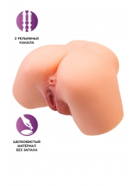 Телесный реалистичный мастурбатор-полуторс с 2 любовными входами - No Name - в Иркутске купить с доставкой