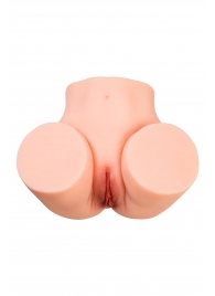 Телесный мастурбатор в форме попки с 2 любовными входами - No Name - в Иркутске купить с доставкой