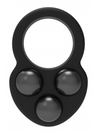 Черное эрекционное кольцо с утяжелителями - Dream Toys - в Иркутске купить с доставкой