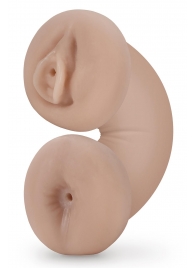 Телесный люминесцентный двусторонний мастурбатор Tasha - Blush Novelties - в Иркутске купить с доставкой