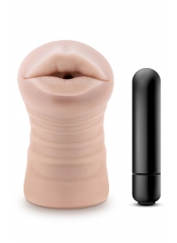 Телесный мастурбатор-ротик Nicole Vibrating Masturbator - Blush Novelties - в Иркутске купить с доставкой
