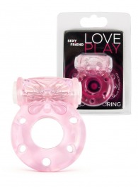 Розовое эрекционное виброкольцо с бабочкой - 1137 - в Иркутске купить с доставкой