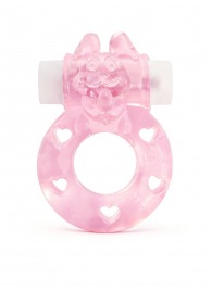 Розовое эрекционное виброкольцо в форме зайчика - 1137 - в Иркутске купить с доставкой