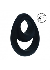 Черное эрекционное кольцо Double Ergo Silicone Cockring - Shots Media BV - в Иркутске купить с доставкой