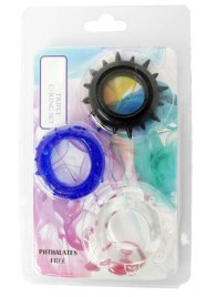Набор из 3 эрекционных колец разного цвета и рельефа - Boys of Toys - в Иркутске купить с доставкой
