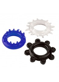 Набор из 3 эрекционных колец разного цвета и рельефа - Boys of Toys - в Иркутске купить с доставкой