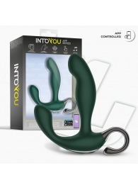 Зеленый вибромассажёр простаты Greeny - 12,8 см. - Intoyou - в Иркутске купить с доставкой