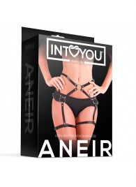 Черные стрепы на бёдра Aneir - Intoyou - купить с доставкой в Иркутске