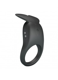 Черное перезаряжаемое виброкольцо Carlton - Baile - в Иркутске купить с доставкой