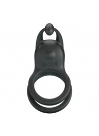 Черное перезаряжаемое виброкольцо Goodwin - Baile - в Иркутске купить с доставкой