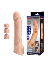 Телесный фаллоудлинитель с подхватом мошонки Silas - 26 см. - Baile - в Иркутске купить с доставкой