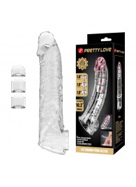 Прозрачный фаллоудлинитель с подхватом мошонки Silas - 26 см. - Baile - в Иркутске купить с доставкой