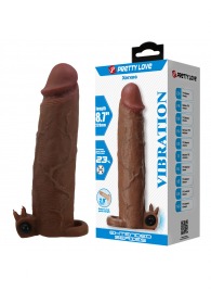 Коричневая насадка на пенис Xerxes - 22 см. - Baile - в Иркутске купить с доставкой