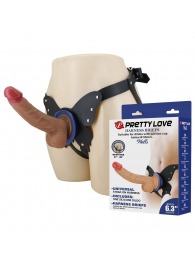 Поясной страпон Wells: трусики в форме бабочки и фаллоимитатор-насадка - Baile - купить с доставкой в Иркутске