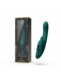 Зеленый вибростимулятор-кролик с функцией нагрева Ares - 24,6 см. - Zalo