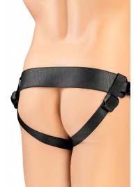 Телесный фаллопротез на черных ремнях Conall - 15 см. - ToyFa - купить с доставкой в Иркутске