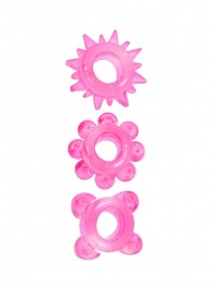 Комплект из 3 розовых эрекционных колец - Erowoman-Eroman - в Иркутске купить с доставкой