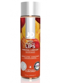 Лубрикант на водной основе с ароматом персика JO Flavored Peachy Lips - 120 мл. - System JO - купить с доставкой в Иркутске