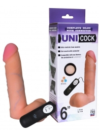 Фаллическая насадка Харнесс UNICOCK 6  с вибрацией - 18 см. - LOVETOY (А-Полимер) - купить с доставкой в Иркутске