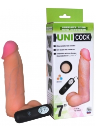 Фаллическая насадка Харнесс UNICOCK 7  с вибрацией - 19 см. - LOVETOY (А-Полимер) - купить с доставкой в Иркутске