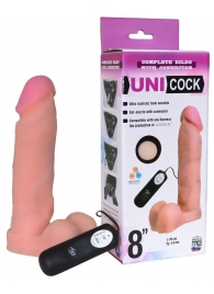 Фаллическая насадка Харнесс UNICOCK 8  с вибрацией - 20 см. - LOVETOY (А-Полимер) - купить с доставкой в Иркутске