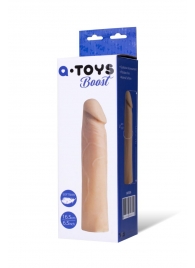 Реалистичная насадка с ярко выраженной головкой - 16,5 см. - A-toys - в Иркутске купить с доставкой Реалистичная насадка с ярко выраженной головкой - 16,5 см. - A-toys - в Иркутске купить с доставкой