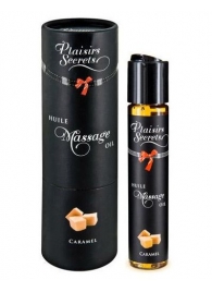 Массажное масло с ароматом карамели Huile de Massage Gourmande Caramel - 59 мл. - Plaisir Secret - купить с доставкой в Иркутске