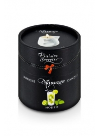 Массажная свеча с ароматом мохито Bougie de Massage Mojito - 80 мл. - Plaisir Secret - купить с доставкой в Иркутске