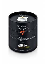 Массажная свеча с ароматом кокоса Bougie de Massage Gourmande Coco - 80 мл. - Plaisir Secret - купить с доставкой в Иркутске