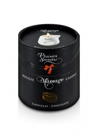 Массажная свеча с ароматом шоколада Bougie de Massage Gourmande Chocolat - 80 мл. - Plaisir Secret - купить с доставкой в Иркутске