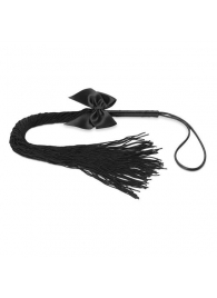 Чёрная плётка Lilly Whip Bijoux - Bijoux Indiscrets - купить с доставкой в Иркутске