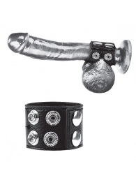 Ремень на член и мошонку 1.5  Cock Ring With Ball Strap - BlueLine - купить с доставкой в Иркутске