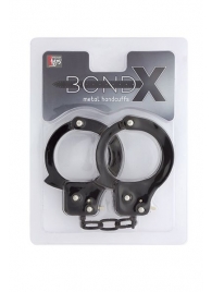 Чёрные наручники из листового металла BONDX METAL CUFFS BLACK - Dream Toys - купить с доставкой в Иркутске