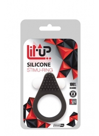 Чёрное эрекционное кольцо LIT-UP SILICONE STIMU RING 1 BLACK - Dream Toys - в Иркутске купить с доставкой