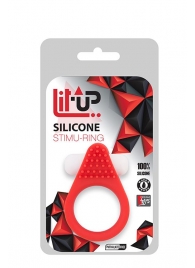 Красное эрекционное кольцо LIT-UP SILICONE STIMU RING 1 RED - Dream Toys - в Иркутске купить с доставкой