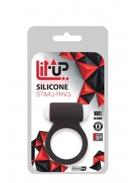 Чёрное эрекционное виброкольцо LIT-UP SILICONE STIMU RING 3 BLACK - Dream Toys - в Иркутске купить с доставкой